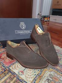 Scarpe uomo stringate Cesare Firrao camoscio