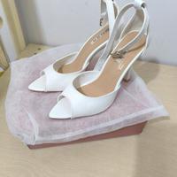 Décolleté bianche con tacco Malien taglia 36