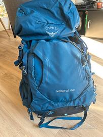 Zaino Trekking Osprey Kestrel 68-L- Come nuovo