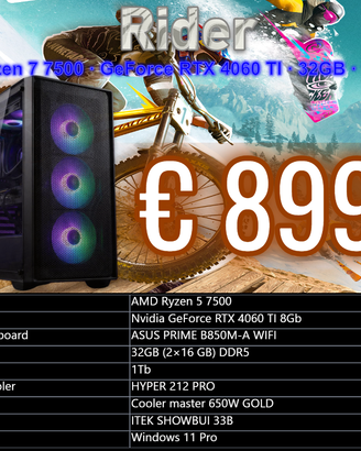 Ryzen 5 7500 - RTX4060 TI 8Gb - 32Gb - 1Tb
