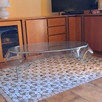 Tavolino Fazzoletto in cristallo