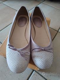 Scarpe da donna in cuoio e camoscio lilla 40