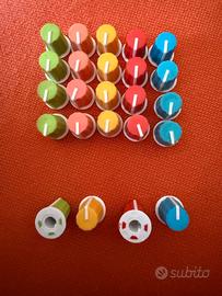 24PCS Knob Colorati in Gomma per Mixer 90°
