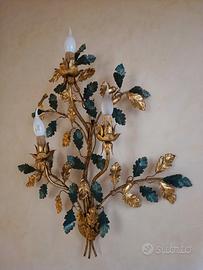 Applique d'epoca; rami e foglie dorati