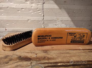 coppia di spazzole vintage pubblicitarie