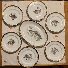 Servizio piatti  pesce vintage