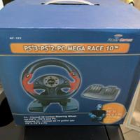 Volante + pedaliera PC/PS2/PS3 per giochi da corsa