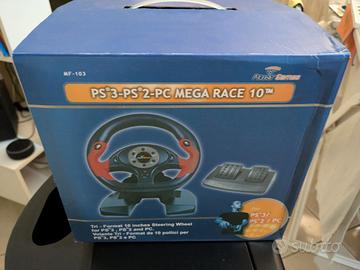Volante + pedaliera PC/PS2/PS3 per giochi da corsa