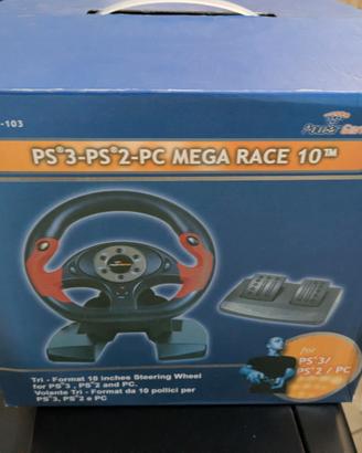 Volante + pedaliera PC/PS2/PS3 per giochi da corsa