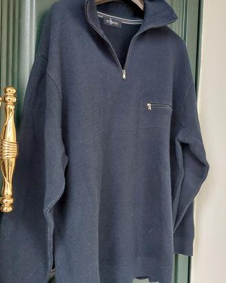 maglione blu uomo