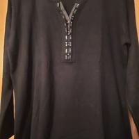 Maglione nero donna Made in Italy