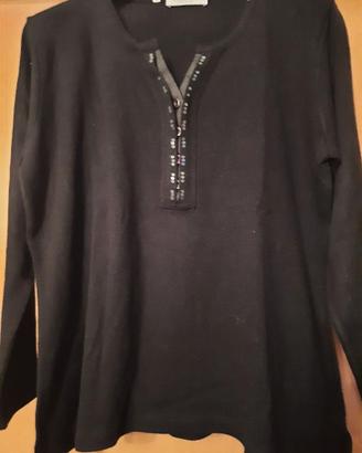 Maglione nero donna Made in Italy