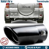 TERMINALE di Scarico per Toyota RAV4 II OVALE Nero