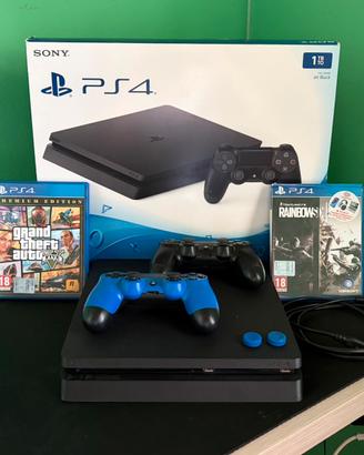 PS4 slim con joystick + giochi