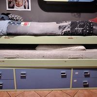 2 letti a castello con rotelle e cassettiera (5)