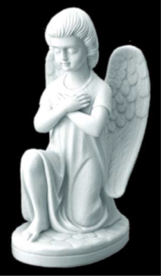 Statua angioletetto in marmo ricostitutito