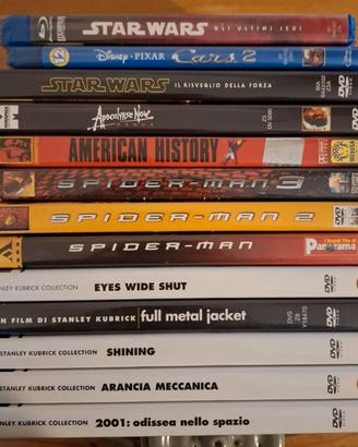 Dvd/Blu-Ray vari (Kubrick, Spider Man, Star Wars)
