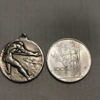 Medaglia in argento tiro alla fune e fascianni 40