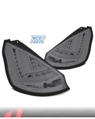 FANALI FORD FIESTA MK7 08-12 LIGHT BAR FONDO CROMA