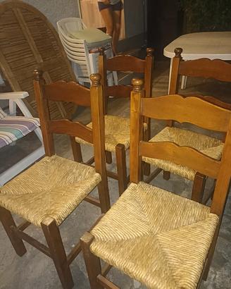 sedie da cucina inpagliate