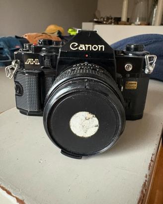 Canon A-1 35mm + Canon FD 28mm funzionante+borsa