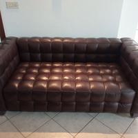 Divano vera pella vintage stile Hoffmann Kubus