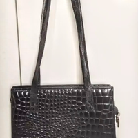 Borsa Donna Vintage In Vera Pelle Di Coccodrillo N