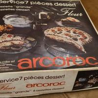 Set Dessert vintage Fleur anni 70