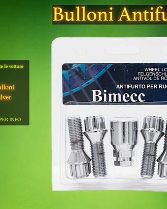 Bulloneria Antifurto per diverse vetture