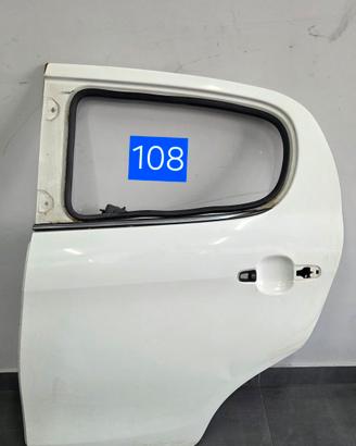 porta posteriore sinistra Peugeot 108 bianca 