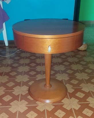 coppia comodini rotondi in legno 