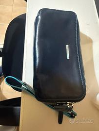 Astuccio a tre comparti Piquadro Blue Square-Nero