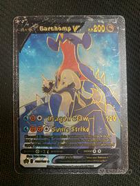 Garchomp V foil fan art carta da collezione