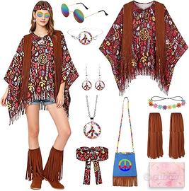 Costume Hippie Donna, Outfit Anni 70 - TAGLIA M