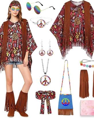 Costume Hippie Donna, Outfit Anni 70 - TAGLIA M