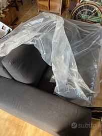 divano 2 posti- tela nero