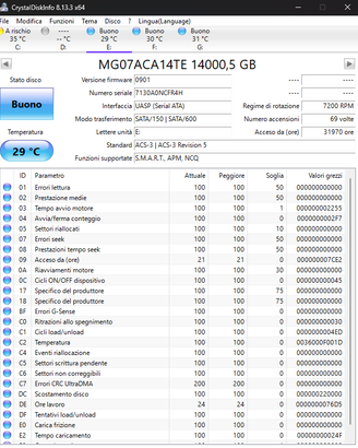 Toshiba MG07ACA14TE HDD da 14 TB, SATA III