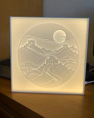 Lightbox Muraglia cinese Litofania
