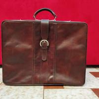 Pezzo Unico – Valigia in pelle Marrone Anni '60