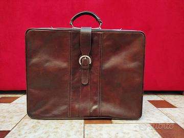 Pezzo Unico – Valigia in pelle Marrone Anni '60