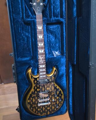 Chitarra Schecter ZV Louis Vuitton Metallic Gold