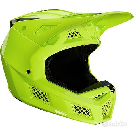 Casco fox v3 rs nuovo tg.l giallo fluo moto cross