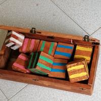 bocce quadre in legno 