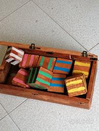 bocce quadre in legno 