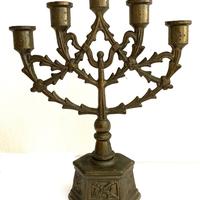 coppia candelabri stile Menorah