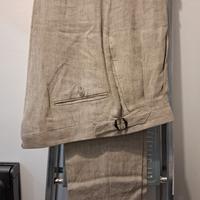 Pantaloni Lubiam in puro lino beige