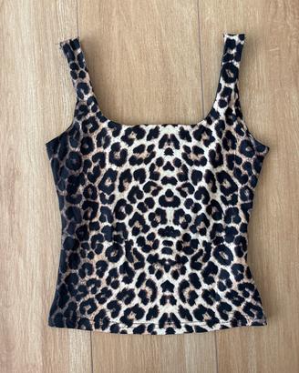 canottiera leopardata