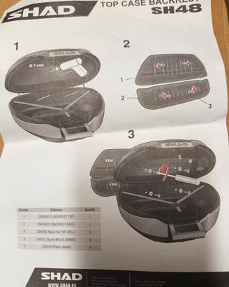 cuscino per bauletto centrale 