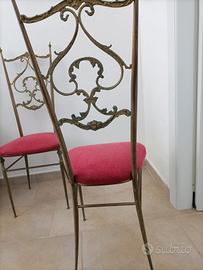 Coppia sedie in ferro battuto stile vintage 