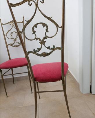 Coppia sedie in ferro battuto stile vintage 